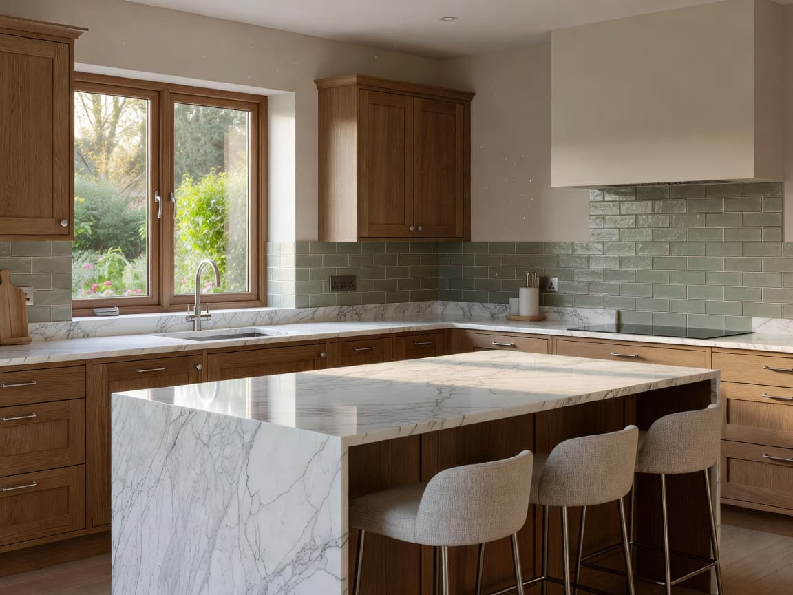 Kitchen layout planned in the 3D room planner